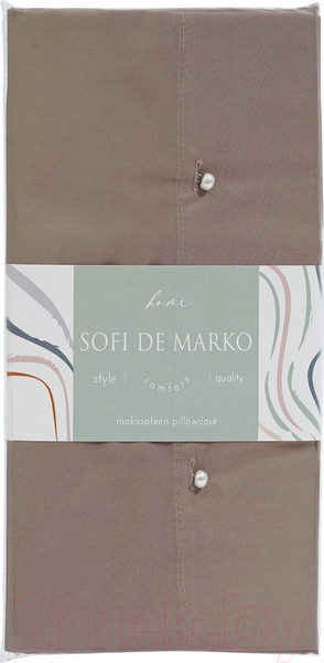 Изображение товара Наволочка Sofi de Marko Premium Mako 50x70 / Нав-Пм-50x70кап (капучино)