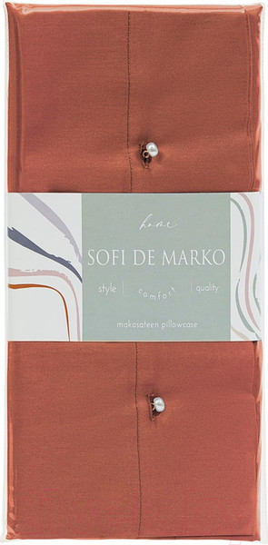 Изображение товара Наволочка Sofi de Marko Premium Mako 50x70 / Нав-Пм-50x70кр (коралловый)