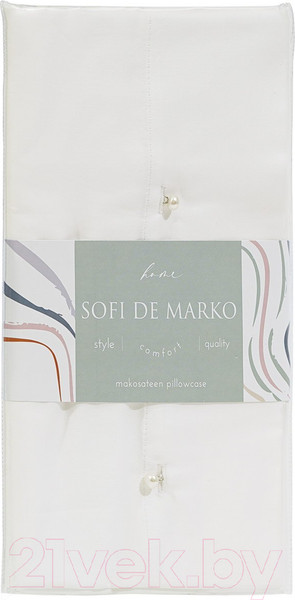 Изображение товара Наволочка Sofi de Marko Premium Mako 50x70 / Нав-Пм-50x70мол (молочный)