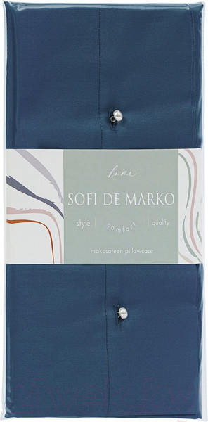 Изображение товара Наволочка Sofi de Marko Premium Mako 50x70 / Нав-Пм-50x70син (синий)