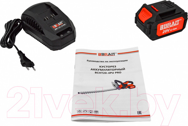 Изображение товара Кусторез аккумуляторный Brait BCHT20-4PU PRO