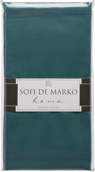 Изображение товара Наволочка Sofi de Marko Мармис 50x70 / НВ-мс-5x70т.зел (темно-зеленый)