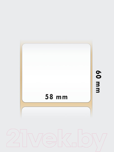 Изображение товара Набор этикеток FLEX-N-ROLL Термо самоклеящиеся Эко 58x60мм / ENB01-58x60-C40-60x0500 (60x500шт)