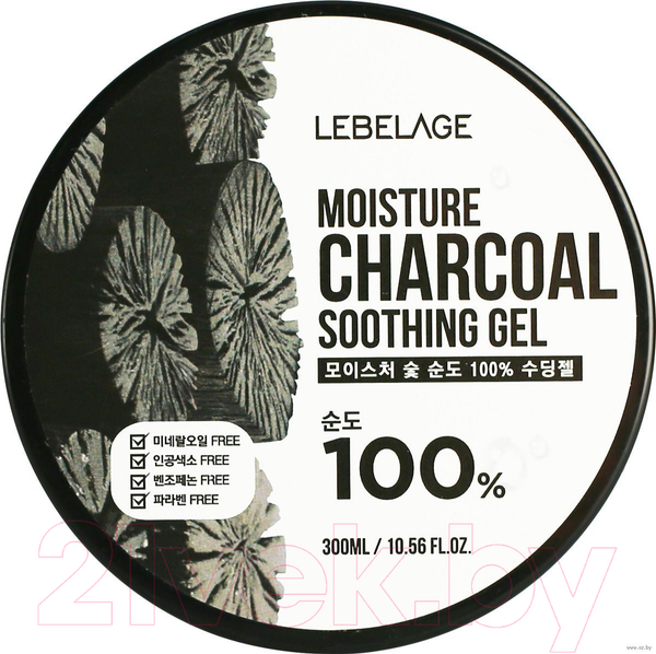 Изображение товара Гель для тела Lebelage Увлажняющий успокаивающий с углем (300мл)