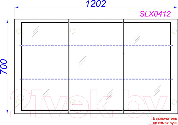 Изображение товара Шкаф с зеркалом для ванной Aqwella Simplex / SLX0412
