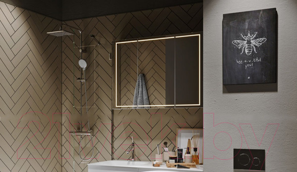 Изображение товара Шкаф с зеркалом для ванной Aqwella Simplex / SLX0412