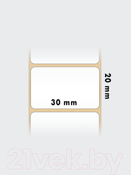Изображение товара Набор этикеток FLEX-N-ROLL Термо самоклеящиеся Эко 30x20мм / ENB01-30x20-C40-50x2000 (50x2000шт)