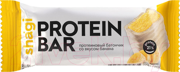 Изображение товара Набор протеиновых батончиков ProteinRex Shagi со вкусом банана (18x40г)