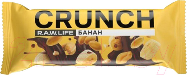Изображение товара Набор протеиновых батончиков R.A.W. Life Crunch Банан (12x40г)