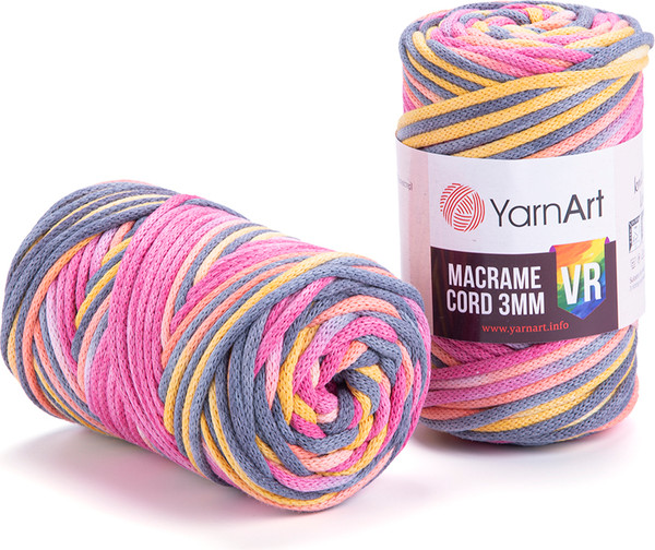 Изображение товара Пряжа для вязания Yarnart Macrame Cord 3мм 60% хлопок, 40 вискоза/полиэстер / 913 (85м)