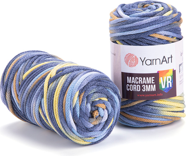 Изображение товара Пряжа для вязания Yarnart Macrame Cord 3мм 60% хлопок, 40 вискоза/полиэстер / 915 (85м)