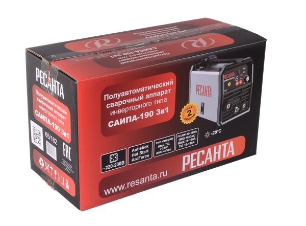 Изображение товара Полуавтомат сварочный Ресанта САИПА-190 MIG/MAG 65/182