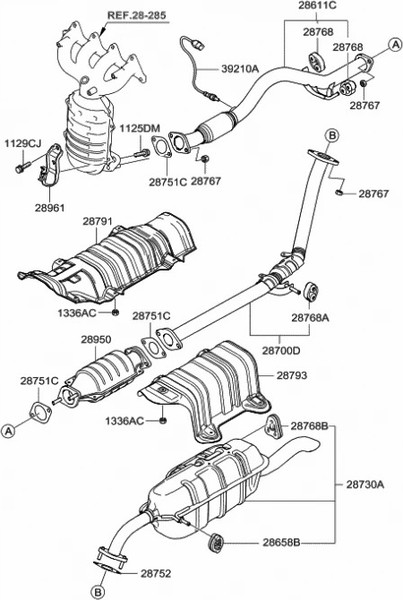 Изображение товара Прокладка двигателя Hyundai/KIA 2875225000