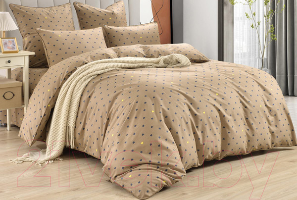 Изображение товара Комплект постельного белья Sofi de Marko Лайки Евро / Евро-5671 (шоколадный)