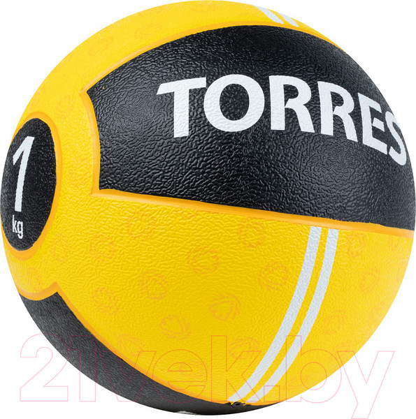 Изображение товара Медицинбол Torres AL00231 (1кг, желтый/черный)