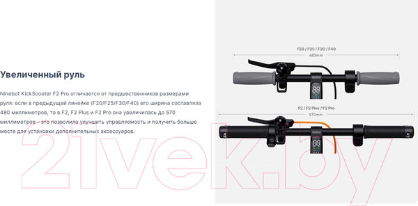 Изображение товара Электросамокат Ninebot KickScooter F2 Pro
