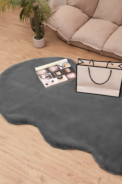 Изображение товара Коврик Sofi de Marko Плюшевый 80х120 / Ков-П-Ан-80x120 (антрацит)