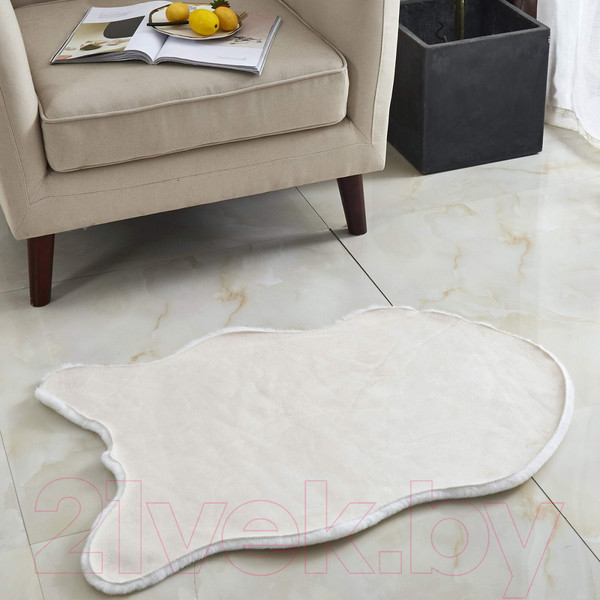 Изображение товара Коврик Sofi de Marko Плюшевый 80х120 / Ков-П-Б-80x120 (белый)