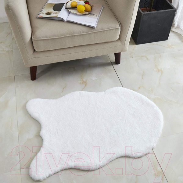 Изображение товара Коврик Sofi de Marko Плюшевый 80х120 / Ков-П-Б-80x120 (белый)
