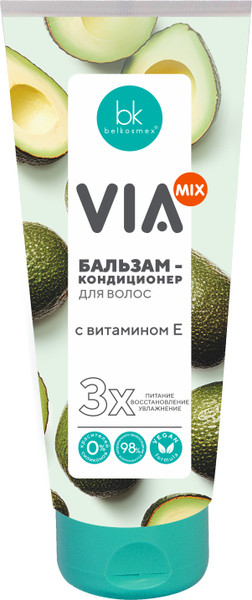 Изображение товара Бальзам для волос BelKosmex VIA Mix с витамином E (180г)