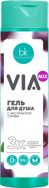 Изображение товара Гель для душа BelKosmex VIA Mix с экстрактом сливы (320г)