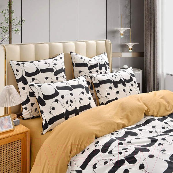 Изображение товара Комплект постельного белья Sofi de Marko Панда Евро / Евро-5664