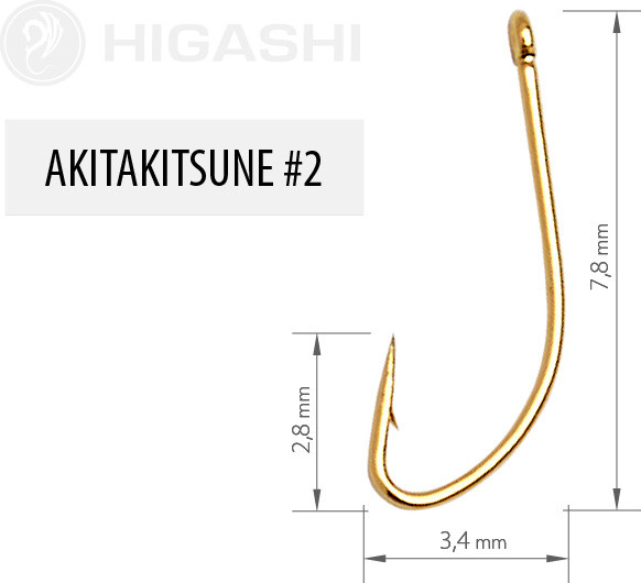 Изображение товара Набор крючков рыболовных Higashi Akitakitsune ringed №2 Red / 03668