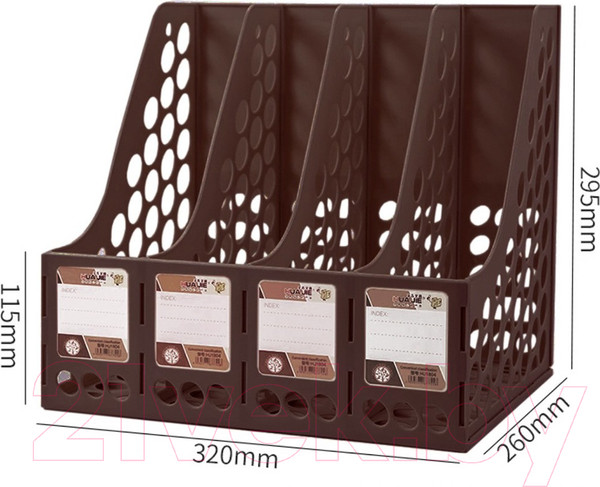 Изображение товара Лоток для бумаг Hua Jie HJ1804 (коричневый)