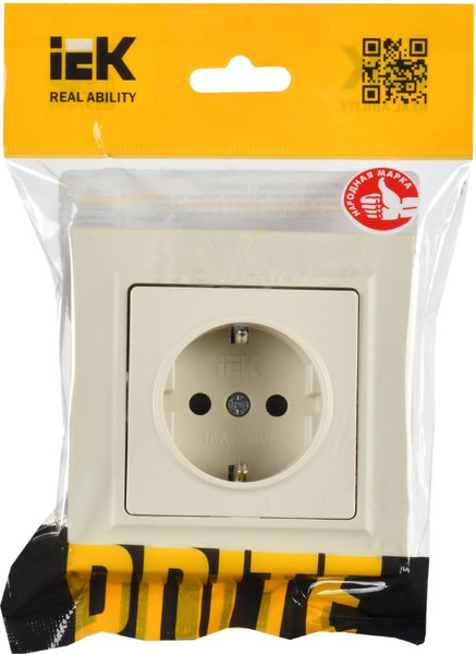 Изображение товара Розетка IEK Brite BR-R14-16-K10-F (бежевый)