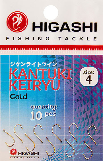 Изображение товара Набор крючков рыболовных Higashi Kantuki Keiryu #4 Gold / 01362
