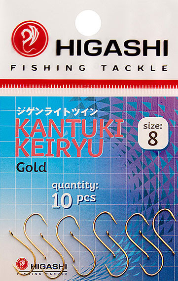 Изображение товара Набор крючков рыболовных Higashi Kantuki Keiryu #8 Gold / 01364