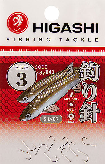 Изображение товара Набор крючков рыболовных Higashi Sode ringed #3 Silver / 03675