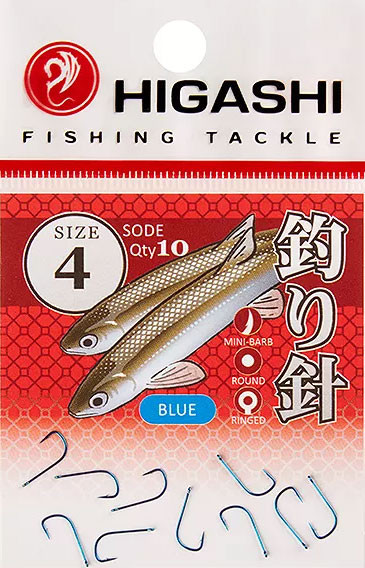 Изображение товара Набор крючков рыболовных Higashi Sode ringed #4 Blue / 04073