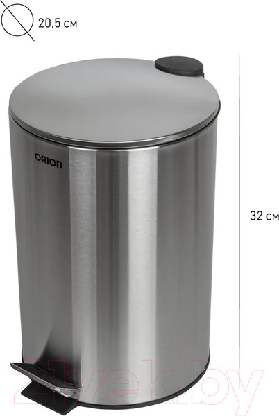 Изображение товара Мусорное ведро Orion Home 410070 (7л, хром матовый)