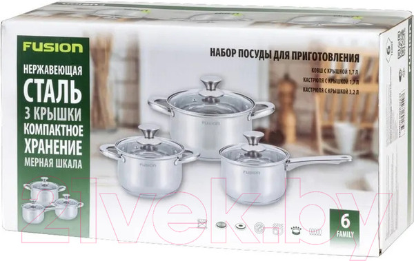 Изображение товара Набор кастрюль FUSION Electronics KWK32233