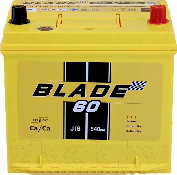 Изображение товара Автомобильный аккумулятор BLADE Asia JR 540A / 55D23R (60 А/ч)
