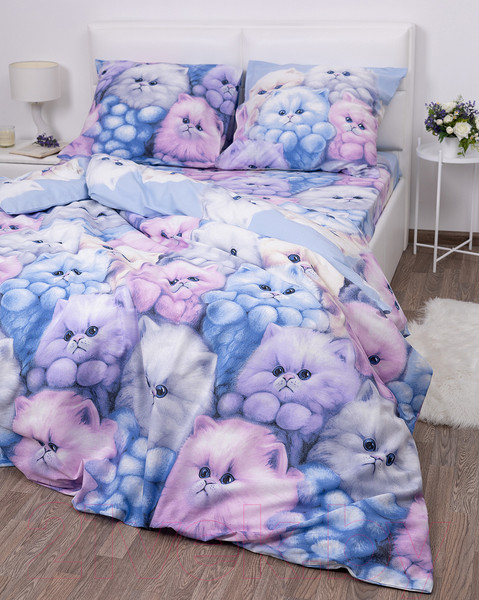 Изображение товара Комплект постельного белья Milanika Милашки Семейный (бязь)