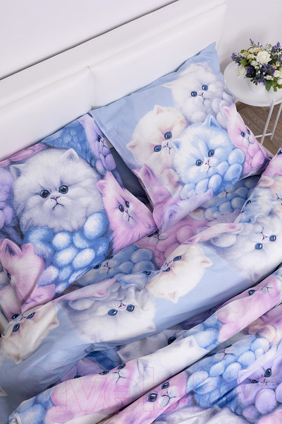 Изображение товара Комплект постельного белья Milanika Милашки Семейный (бязь)