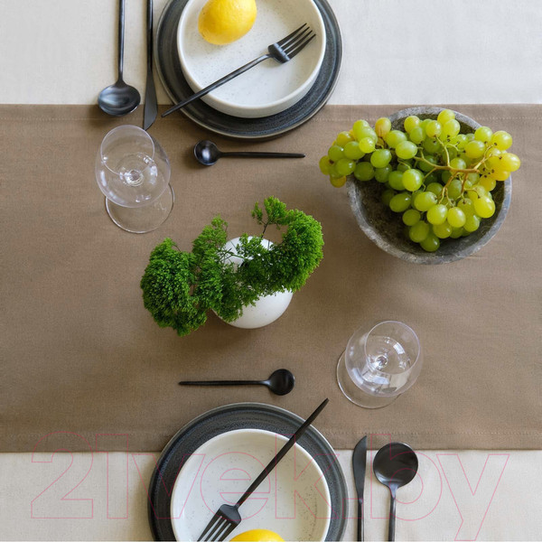 Изображение товара Дорожка на стол Этель Eco / 9631110 (40x136, оливковый)