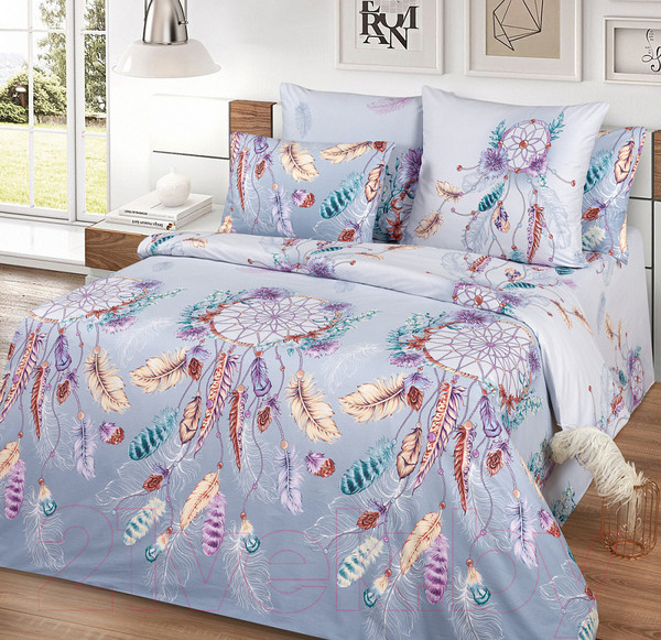 Изображение товара Комплект постельного белья Milanika Амулет Евро (поплин)