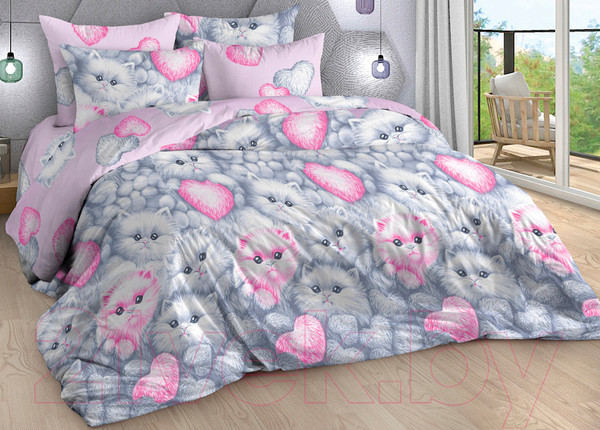 Изображение товара Комплект постельного белья Milanika Мармеладки Евро (поплин)