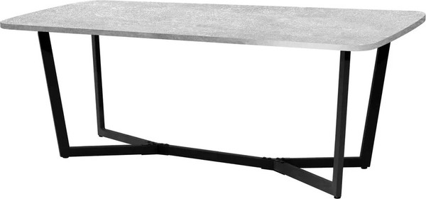 Изображение товара Обеденный стол Millwood Лофт Мюнхен Л 200x100x75 (бетон/металл черный)