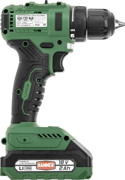 Изображение товара Аккумуляторная дрель-шуруповерт Hammer ACD18BLC
