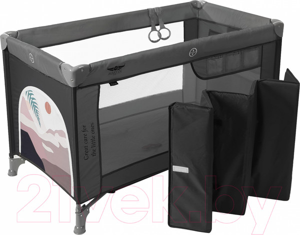 Изображение товара Кровать-манеж Martin Noir Favor (Mоrion Black)