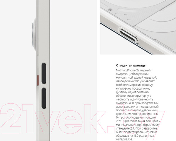 Изображение товара Смартфон Nothing Phone 2A 12GB/256GB (белый)