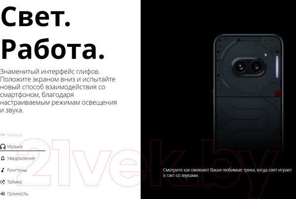 Изображение товара Смартфон Nothing Phone 2A 12GB/256GB (белый)