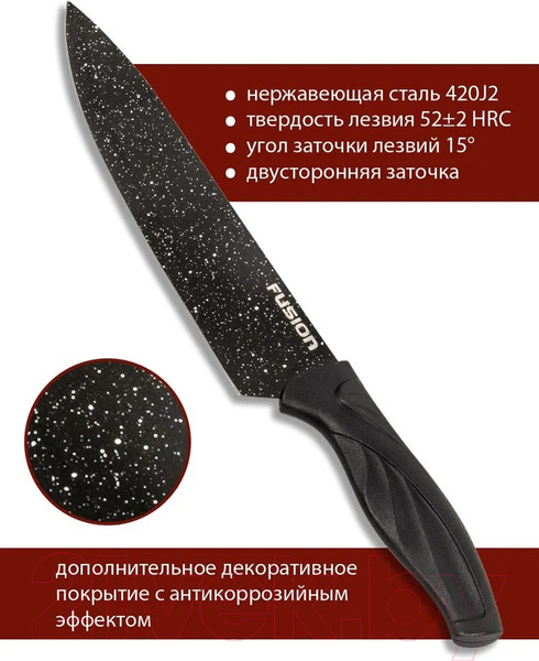 Изображение товара Набор ножей FUSION Electronics SKP6001 (черный)