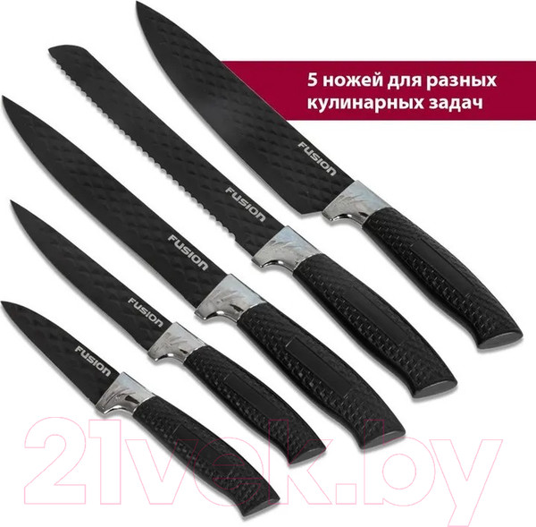 Изображение товара Набор ножей FUSION Electronics SKS5102 (черный)