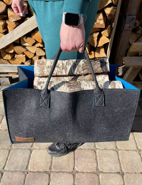 Изображение товара Сумка-переноска для дров Fire&Wood Riga 2 50х25х25 (темно-серый)