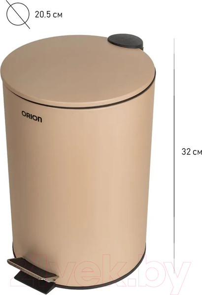 Изображение товара Мусорное ведро Orion Home 410072 (7л, бежевый матовый)